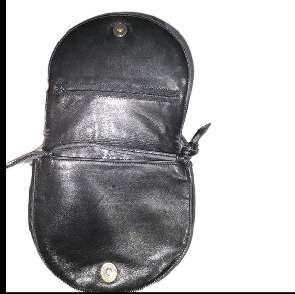 Vintage Bally Lambskin Mini Pochette Woven Black Shoulder Bag - Picture 5 of 7